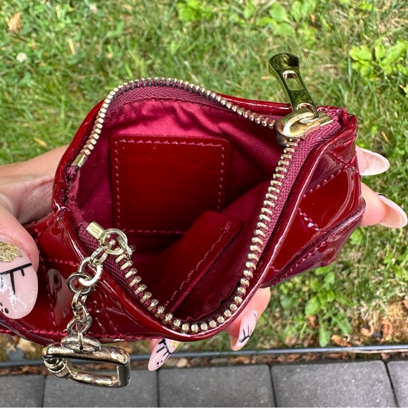 Burberry Patent Leather Quilted Zipper Coin Card Case - Picture 4 of 9